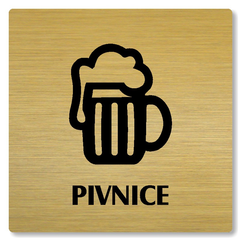 Pivnice, 80x80mm, zlatá, Nevada
